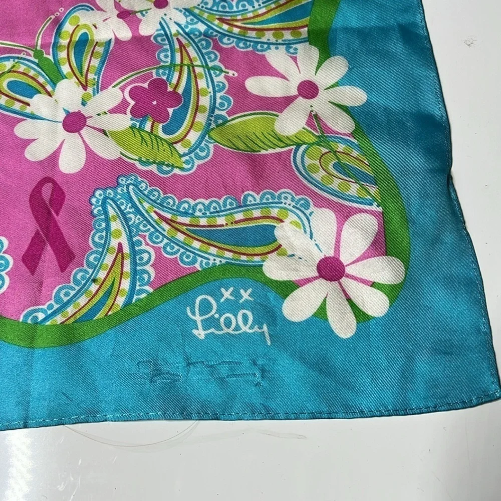 Lilly Pulitzer 100% Silk 2004 Made for Ford 56” x 13” Scarf - Perfect Condition
